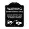 Signmission Warning Permit Parking Vehicles w/o Permits Towed Owners Expense Alum, 18" L, 24" H, BW-1824-22711 A-DES-BW-1824-22711 - alternate 1